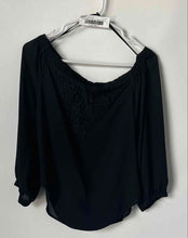 Load image into Gallery viewer, Express Womens Black Long Sleeve Off-The-Shoulder Blouse Top Size Small