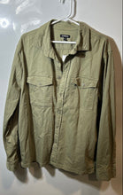 Load image into Gallery viewer, Express Mens Green Spread Collar Long Sleeve Pockets Button-Up Shirt Size Large