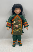 Load image into Gallery viewer, American Diary Lian Ying Green Embroidered Outfit 16 Inch Porcelain Doll