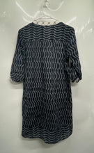 Load image into Gallery viewer, New York & Company Womens Black & White Geometric Print Cotton Shirt Dress Sz XS