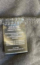 Load image into Gallery viewer, Bebe Womens Black Rhinestone Long Sleeve Crew Neck Blouse Shirt Size Large