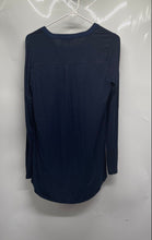 Load image into Gallery viewer, Tommy Hilfiger Womens Blue Long Sleeve Henley Neck Button Blouse Top Size M
