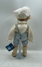 Load image into Gallery viewer, Marian Yu Designs Blonde Hair Porcelain Boy Doll In Blue Shorts W/ COA In Box