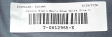 Load image into Gallery viewer, Calvin Klein Mens Blue Slim Fit Non Iron Stretch Dress Shirt Size L 16.5