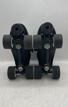 Load image into Gallery viewer, Magnum Mens Black Leather Lace-Up Four Wheel Roller Skates Size 7