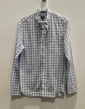 Load image into Gallery viewer, J.Crew Mens Blue White Check Printed Flex Washed Button-Up Shirt Size Medium