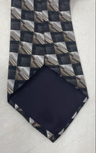 Load image into Gallery viewer, Gianfranco Ruffini Mens Gray Check Silk Adjustable Pointed Tie One Size