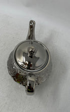 Load image into Gallery viewer, Unbranded Silver-Tone Engraved Home Decorative Scroll Handle Tea Pot With Lid
