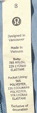 Load image into Gallery viewer, Lululemon Womens Blue Elastic Waist Stretch Skinny Leg Ankle Leggings Size 8