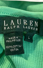Load image into Gallery viewer, Lauren Ralph Lauren Womens Green Sleeveless Crochet Scoop Neck Tank Top Size L