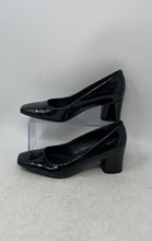 Load image into Gallery viewer, Calvin Klein Womens Alanta Black Patent Leather Square Toe Pump Heels Size 7.5M