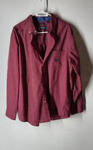 Load image into Gallery viewer, Chaps Mens Red Plaid Long Sleeve Regular Fit Easy Care Button-Up Shirt Size L