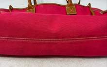 Load image into Gallery viewer, Dooney & Bourke Womens Pink Brown Inner Pocket Double Handle Shoulder Bag