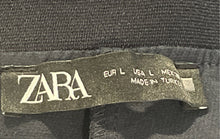 Load image into Gallery viewer, Zara Womens Blue Flat Front Slash Pockets Straight Leg Dress Pants Size Large