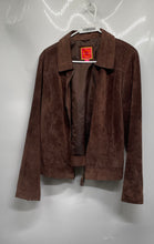 Load image into Gallery viewer, Isaac Mizrahi Womens Brown Leather Long Sleeve Full-Zip Motorcycle Jacket Sz XL