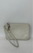 Load image into Gallery viewer, Coach Womens White Leather Top Zip Mini Travel Wristlet Wallet