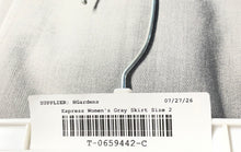 Load image into Gallery viewer, Express Womens Gray Knee Length Back Zip Straight & Pencil Skirt Size 2