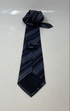 Load image into Gallery viewer, Hugo Boss Mens Blue Multicolor Striped Adjustable Keeper Loop Designer Tie