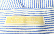 Load image into Gallery viewer, Michael Kors Mens Blue White Striped Long Sleeve Dress Shirt Size 14.5 32/33