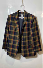 Load image into Gallery viewer, Sag Harbor Womens Multicolor Plaid Long Sleeve One-Button Blazer Size 14