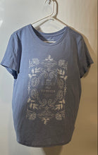 Load image into Gallery viewer, Lucky Brand Womens Light Blue Short Sleeve Crew Neck Graphic T-Shirt Size L