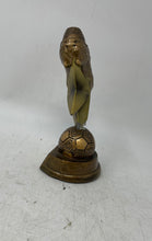Load image into Gallery viewer, Vintage MPI Bronze Midfielder Football Soccer Shoe Award Trophy Ball Base
