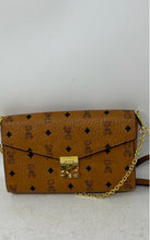 Load image into Gallery viewer, Louie Meini Womens Brown Monogram Faux Leather Chain Strap Flap Crossbody Bag