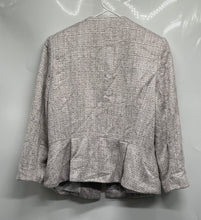 Load image into Gallery viewer, The Limited Womens Brown White Tweed Long Sleeve 2-Button Blazer Size M