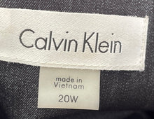 Load image into Gallery viewer, Calvin Klein Womens Black Sleeveless Crew Neck Back Zip Sheath Dress Size 20W