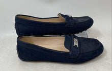 Load image into Gallery viewer, Cole Haan Womens Navy Suede Round Toe Slip-On Driving Loafer Shoes Size 6 B