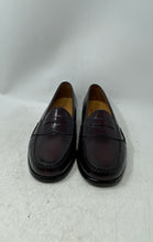 Load image into Gallery viewer, Cole Haan Mens Burgundy Leather Moc Toe Penny Loafer Dress Shoes Size 10 M
