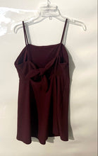 Load image into Gallery viewer, Forever 21 Womens Burgundy Sleeveless Collarless Spaghetti Straps Mini Dress L