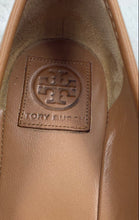 Load image into Gallery viewer, Authentic Tory Burch Womens Aaden Beige Leather Ballet Flats Size 9M Damaged