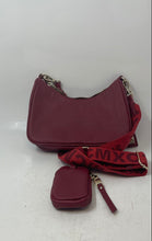 Load image into Gallery viewer, Steve Madden Womens Burgundy Leather Chain Strap Crossbody Purse With Wallet