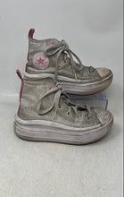 Load image into Gallery viewer, Converse Kids Chuck Taylor All Star Move Platform Silver Sneaker Shoes Size 1