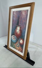 Load image into Gallery viewer, R. Phillips Signed Southwestern Pottery & Beads Framed Canvas Painting