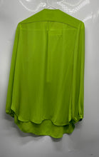 Load image into Gallery viewer, Carmen Marc Valvo Womens Green Long Sleeve Pullover Blouse Top Size XL