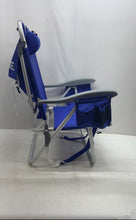 Load image into Gallery viewer, QWave Blue Mesh Sustainable Lay-Flat Folding Backpack Oversized Beach Chair