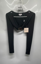 Load image into Gallery viewer, Superdown Womens Black Long Sleeve Deep V-Neck Cropped Blouse Top Sz 2XS w/ Tags