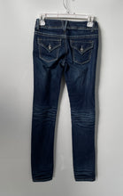 Load image into Gallery viewer, Bongo Womens Blue Dark Wash Pockets Denim Skinny Leg Jeans Pants Size S
