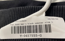 Load image into Gallery viewer, Hugo Boss Mens Black Cotton Long Sleeve Mock Neck 1/4 Zip Pullover Sweater Sz L