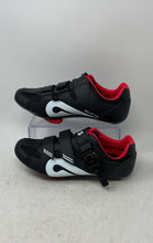 Load image into Gallery viewer, Peloton Mens PL-SH-B-42 Black Red 3 Bolt Adjustable Cycling Shoes Size 42