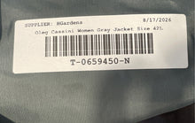 Load image into Gallery viewer, Oleg Cassini Womens Gray Long Sleeve Double Breasted Trench Coat Size 42L