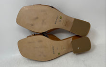 Load image into Gallery viewer, Emanuele Crasto Womens Brown Leather Slip-On Block Slide Sandals Size 38