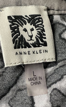 Load image into Gallery viewer, Anne Klein Womens Black White Leopard Print Short Cap Sleeve Blouse Top Size L