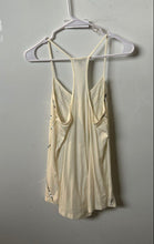 Load image into Gallery viewer, Express Womens Off White Sleeveless Racerback Sequin Blouse Top Size Small