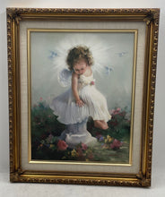 Load image into Gallery viewer, Heaven’s Doves Angel Wings Ornate Frame Art Print Signed By Joyce Birkenstock