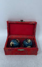 Load image into Gallery viewer, Traditional Chinese Yin Yang Baoding Meditation Balls With Silk Brocade Box