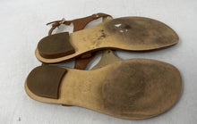 Load image into Gallery viewer, Michael Kors Womens Brown Leather Flat Thong Sandals Size 6.5M