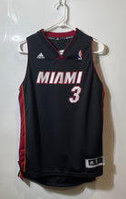 Load image into Gallery viewer, Adidas Boys Black Miami Heat Dwyane Wade #3 Sleeveless V-Neck NBA Jersey Size L